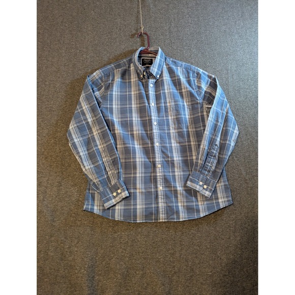 Charles Tyrwhitt Other - Charles Tyrwhitt Shirt Men's‎ Large Slim Fit Blue Plaid Long Sleeve Button Down